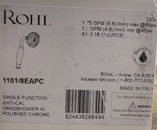 Rohl 1101/8EAPC Rohl Single Function Handshower - Polished Chrome READ
