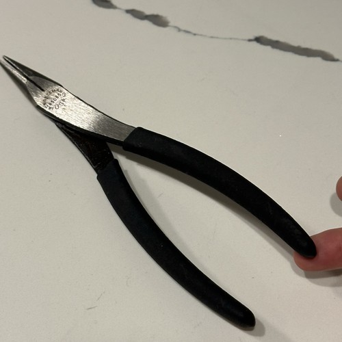 Craftsman 8" Long Reach Nose Pliers Black Grip Handles USA  No 45085