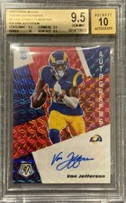 2020 PANINI MOSAIC VAN JEFFERSON MOSAIC CHOICE FUSION RED AUTO BGS 9.5