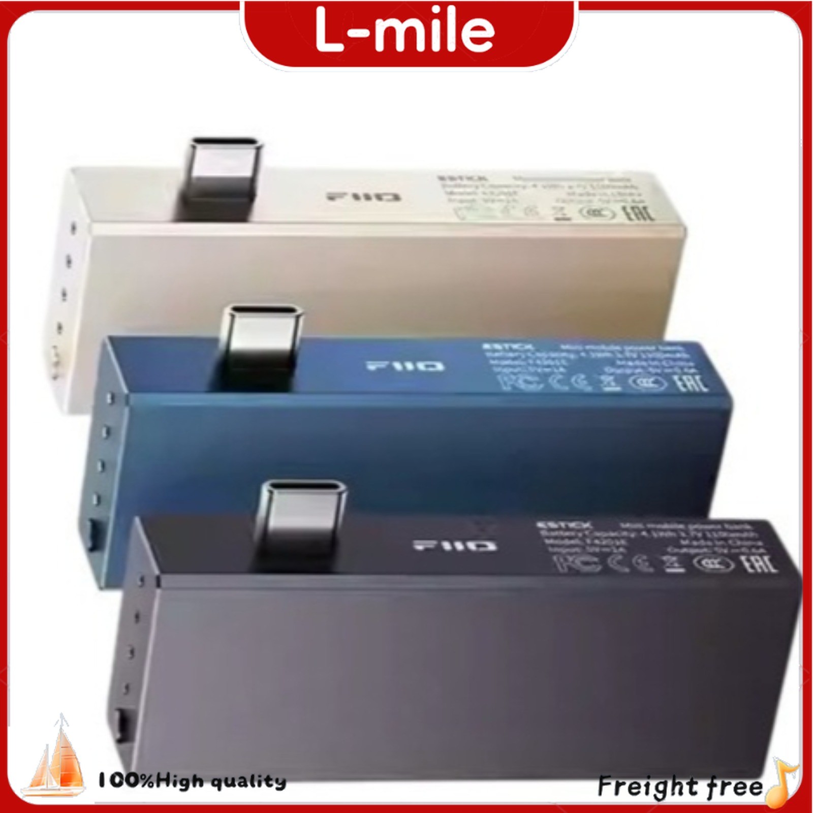 1PK ESTICK Mini Power Bank For Fiio QX13 KA17  NEW