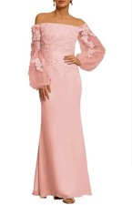 Size 12 Off Shoulder Mother of The Bride, Formal Evening Gowns, Wedding Guest