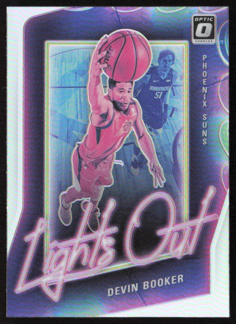 Devin Booker 2020-21 Donruss Optic Lights Out Holo #5 Phoenix Suns