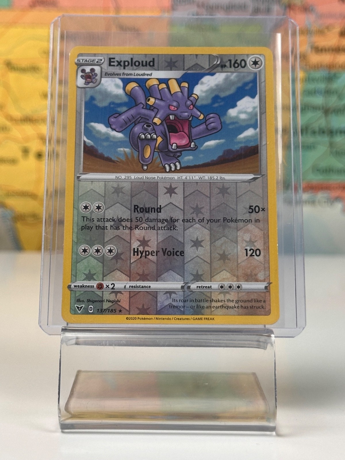 Exploud 137/185 Reverse Holo Pokemon Card | SHIPS SAME DAY