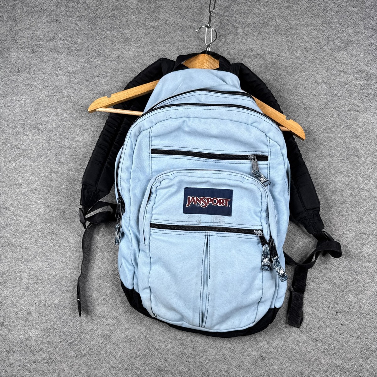 JanSport Blue School Backpack Book Bag Lightweight Work Travel