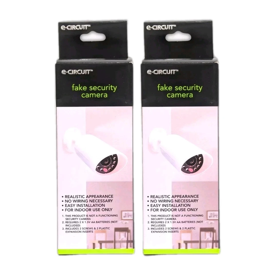 2 New FAKE DUMMY SECURITY CAMERA Fast Shipping One black one white - Image 2 of 3