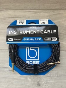 BOSS 25 ft BIC-25A Angled to Straight Instrument Cable NEW