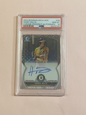 Henry Bolte 2023 Bowman Chrome Mega Box Refractor Auto Autograph PSA 10 #1
