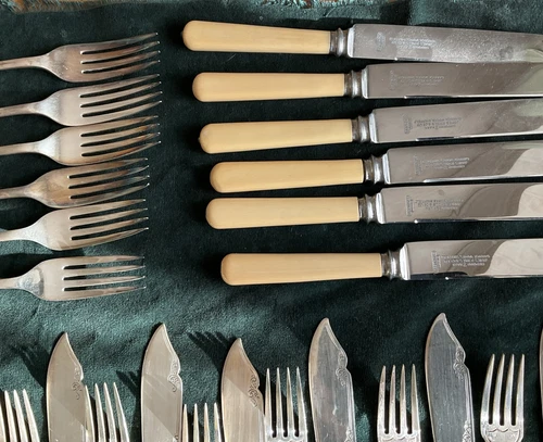 ANTIGUO/VINTAGE CUBIERTOS trabajo lote de 33 piezas - Imagen 9 de 11