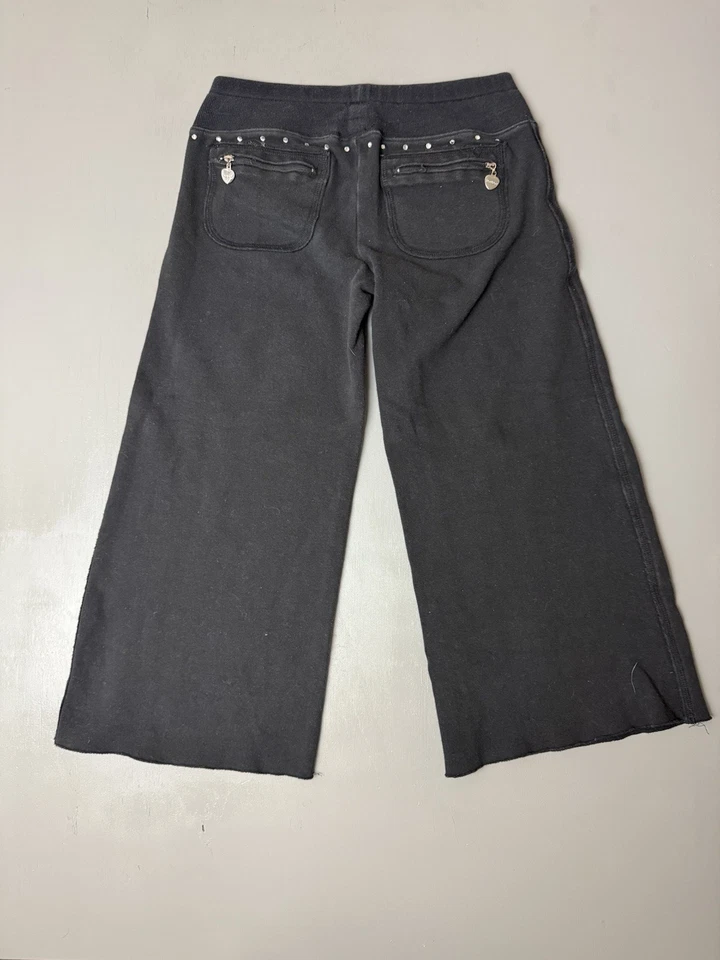 Pantalones acampanados capri de lujo Bebe de colección Y2K para mujer M negros Foto 3 de 4