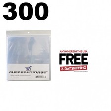 300 COS Crystal Clear Plastic OPP for 12" Vinyl 33 RPM Records  1-3 DAYS