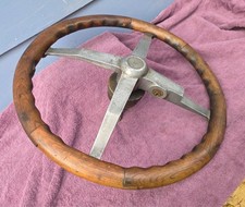 Vintage 17 Accessory Locking Steering Wheel Wood Rim Yale Key Model T Chevy