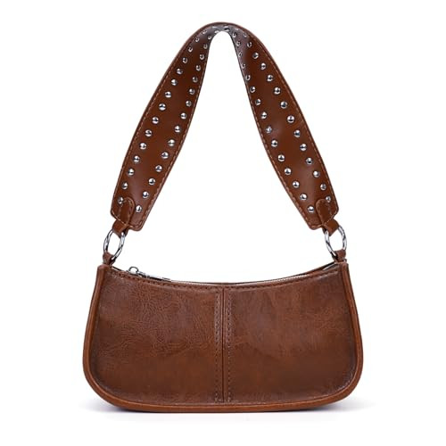 Shoulder Bags for Women Red Purse Burgundy Purse 90s Y2k Bag A1-dark Brown-image