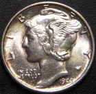 1944-S Mercury Dime - Uncirculated Mint State Coin