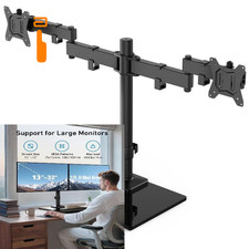 HUANUO Freestanding Dual Monitor Stand, 32 Inch Mount for 2...