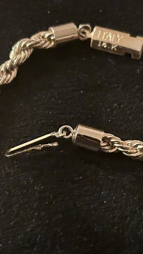 ๐ฅ Italian 14K Gold Rope Chain Necklace โ 20โ Vintage Twist Rope Jewelry ๐ฅ - Picture 8 of 8