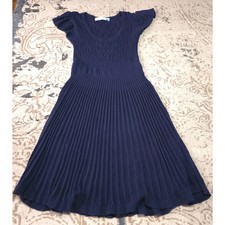 Sparrow By Urban Outfitters Knit Dress Women Size M Dark Blue Angora Wool Blend