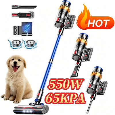 Cordless Vacuum Cleaner 550W Max 65kpa Brushless Motor 65min for Hardwood Floor