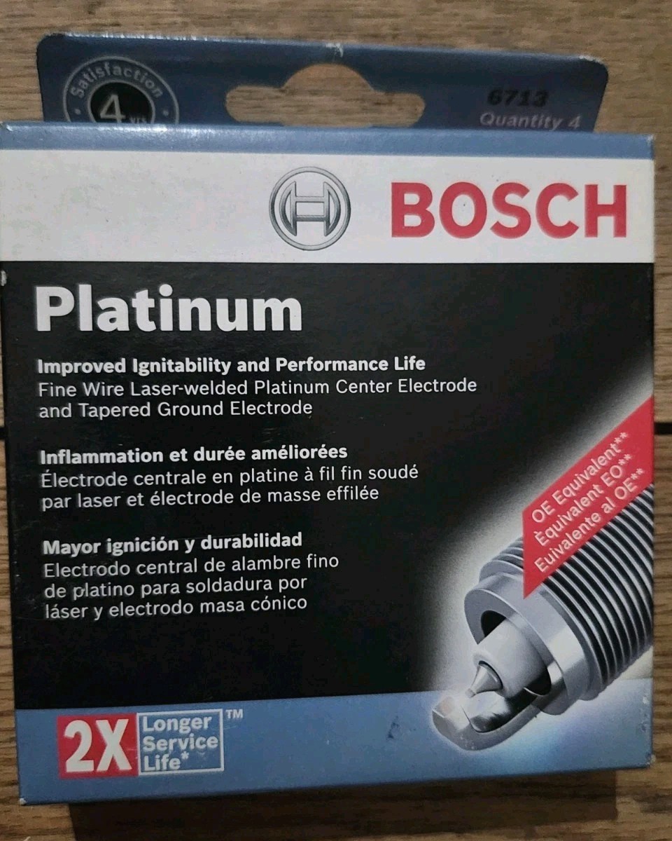 Bosch Platinum 6713 Pack Of Four Spark Plugs New Old Stock