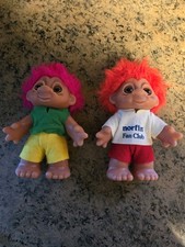 VINTAGE 1980 TROLL DOLL NORFIN FAN CLUB / 1988 TROLL DOLL BOTH MADE IN DENMARK