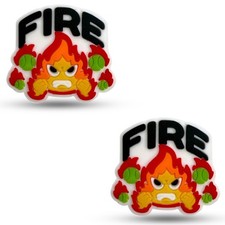 TRESSIS Tennis Racket Dampener - Cute Fun Fire Design - 2-Pack -