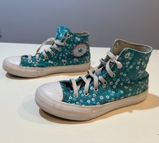 Converse Kids' Chuck Taylor All Star Floral Print Hi Top Sneaker Blue