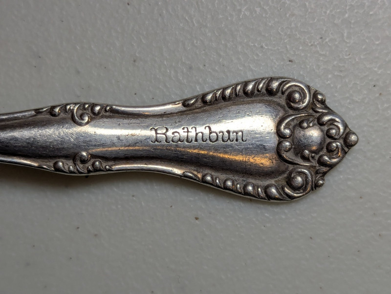 Elmira, New York NY Hotel Rathbun Reed & Barton Patent 1896 Spoon
