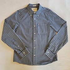 Abercrombie  Fitch Men's Button-Down Shirt Size M Muscle Blue Plaid Long Sleeve