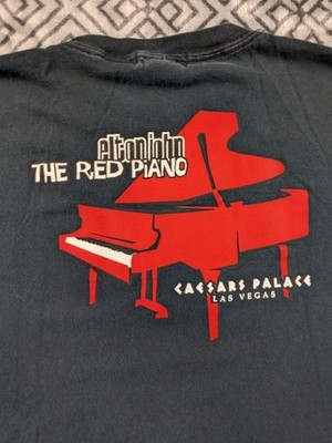 Elton John -  The Red Piano   Caesars Palace  Las Vegas  Shirt XL Distressed