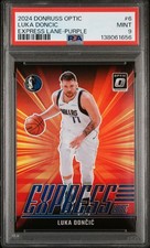 2024 PANINI DONRUSS OPTIC EXPRESS LANE PURPLE #6 LUKA DONCIC PSA 9
