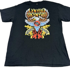 Lynyrd Skynyrd "Southern Rock  Roll" T shirt Large Black Gildan light cotton