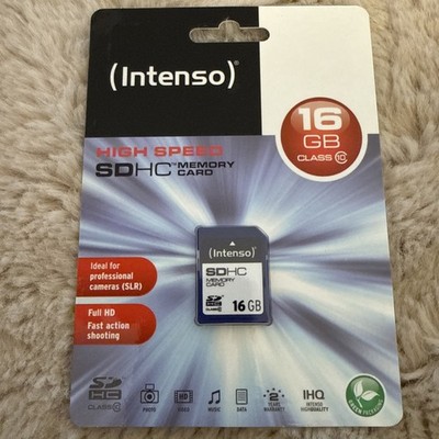 Intenso 16 GB SD Karte, neu und original verpackt.