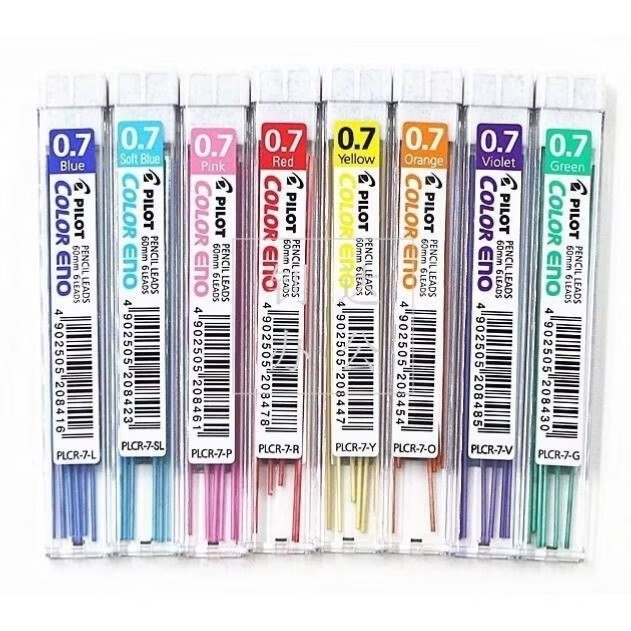 Leads Refills 0.7mm 8 Colored Red Pink Gift