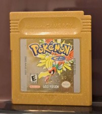 Authentic Pokemon Gold Version Nintendo GameBoy Video Game - TESTED & MORE Shiny