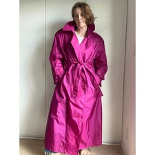 Vintage Totes Womens Trenchcoat/Raincoat Size 18 Midi Bright Spring Dopamine