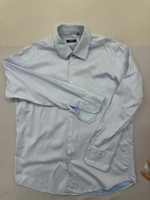 Boss Hugo Boss Hemd hellblau Slim Fit Lrg 41x16 Fischgrätmuster - Bild 1 von 4