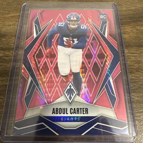 2025 Panini Phoenix #177 Abdul Carter Pink Hyper Prizm /299 - GIANTS Bookend