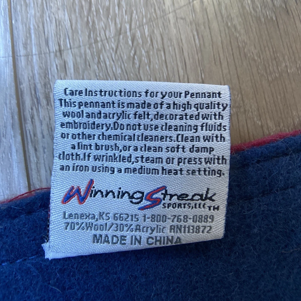 Winning Streak Chicago White Sox WS Champs Pennant 31"x13" Blue White Red Wool - Image 4 of 4