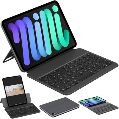 HOU Keyboard Case for iPad mini 7th (A17 Pro, 2024) & 6th (2021) Black 