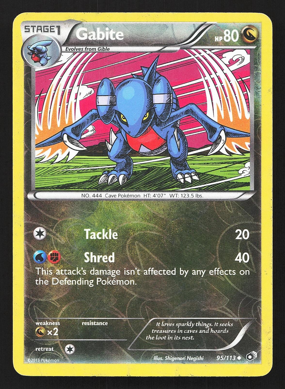 Gabite Legendary Treasures 95/113 Reverse Holo Pokemon DMG