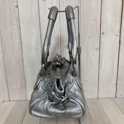 Authentic Chloe Mini Paddington Handbag Shoulder Bag Metallic
