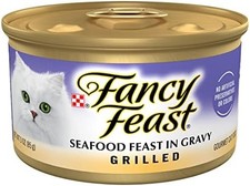 Wet Cat Food Seafood Feast Gravy 3 Oz Cans Pack of 24 7.23 per gallon