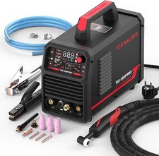 Saldatrice TIG Con Impulso 200Amp Grande Display LED, 230V ARC/DC TIG/PULSE TIG