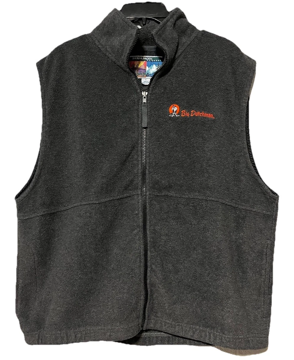Sierra Pacific Outdoors Men's Fleece Vest Gray Size L Big Dutchman Full Zip