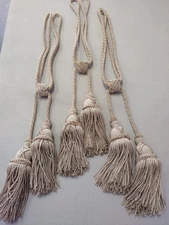 3 Drapery Double Tassel Tiebacks