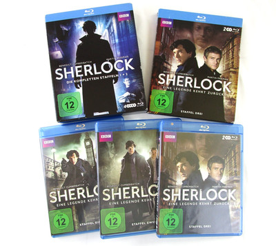 Sherlock Blu-ray Disk Staffel 1-3, als Set in deutscher sprache als Set