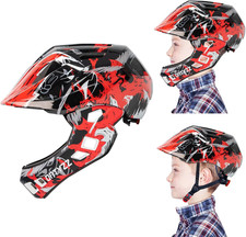 Casco Bici Bambino Integrale Caschetti per Bambini Caschi Integrali MTB Ragazzi 