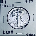 1947 LIBERTY WALKING SILVER HALF DOLLAR HI GRADE U.S. MINT RARE COIN 9883
