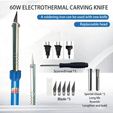 New 9PCS Electric Hot Knife Cutter Tool Kit Include Heat Cutter Multipurpose