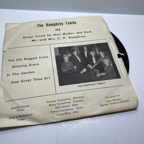The Humphrey Family EP 45 RPM 4 Hymns- Ray Melton Warner Robins, GA - Foto 6 di 7