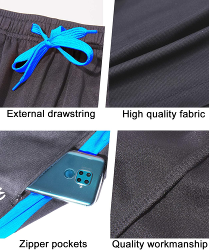 Men’S Athletic Pants with Zipper Pockets Open Bottom Lightweight Sweatpants, for - Picture 4 of 7